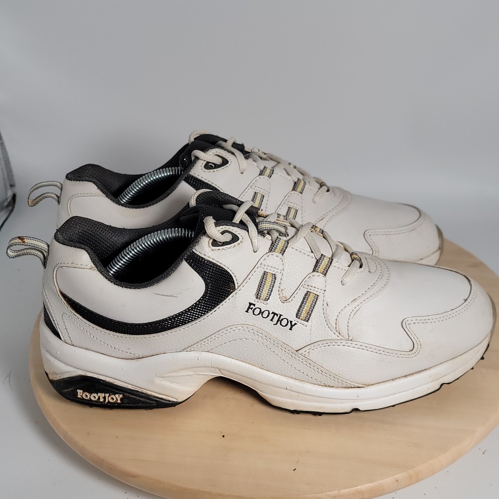 Footjoy Greenjoys Men Size 11.5M White Athletic Outdoor Golf Cleats Shoes 45335